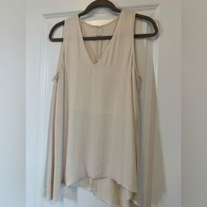 rag & bone Cream Asymmetrical Tank Top